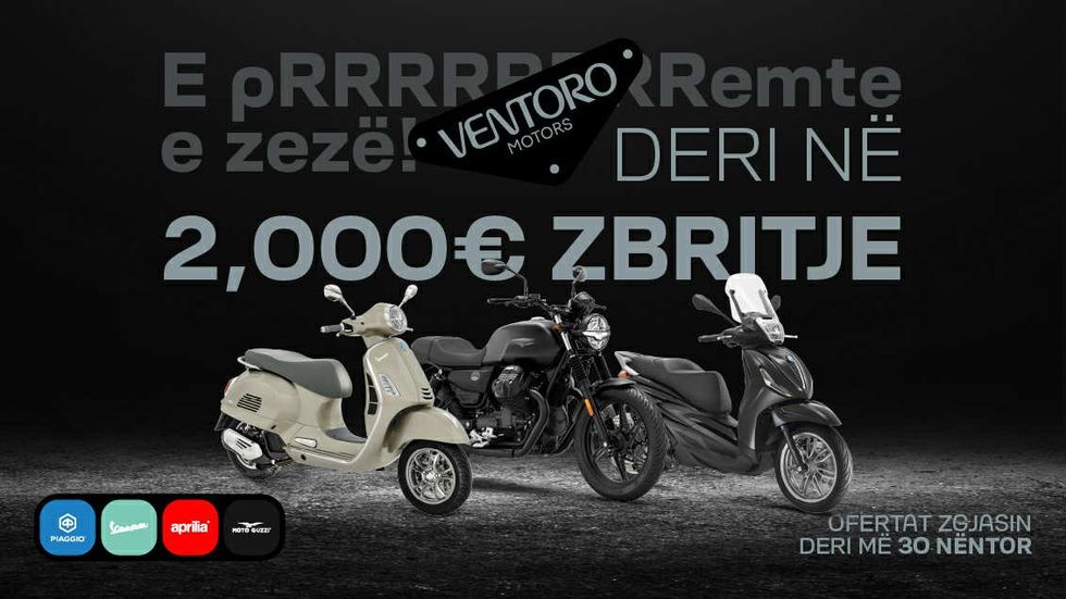Ventoro Motors ul çmimet për motorë dhe skuterë për Black Friday