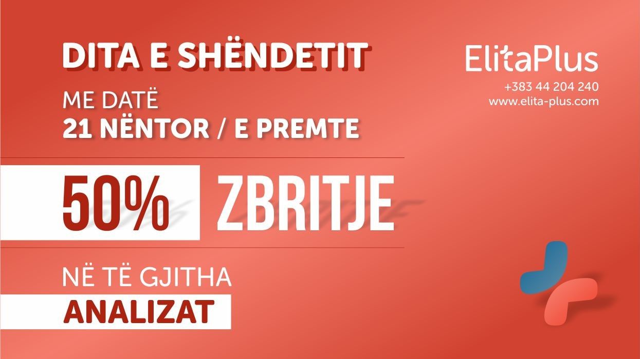Elita Plus ofron 50% zbritje për analizat laboratorike më 21 nëntor