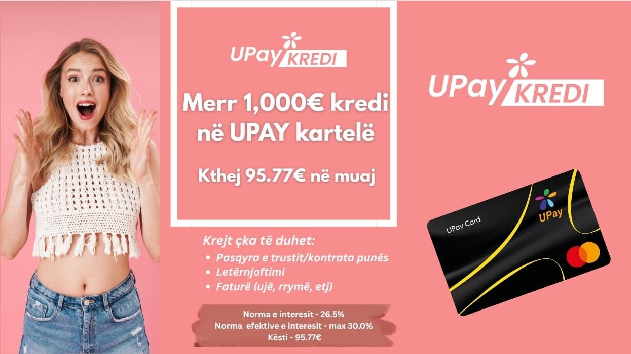 UPAY ofron kredi 1,000 € dhe kartelë për blerje gjatë Black Friday
