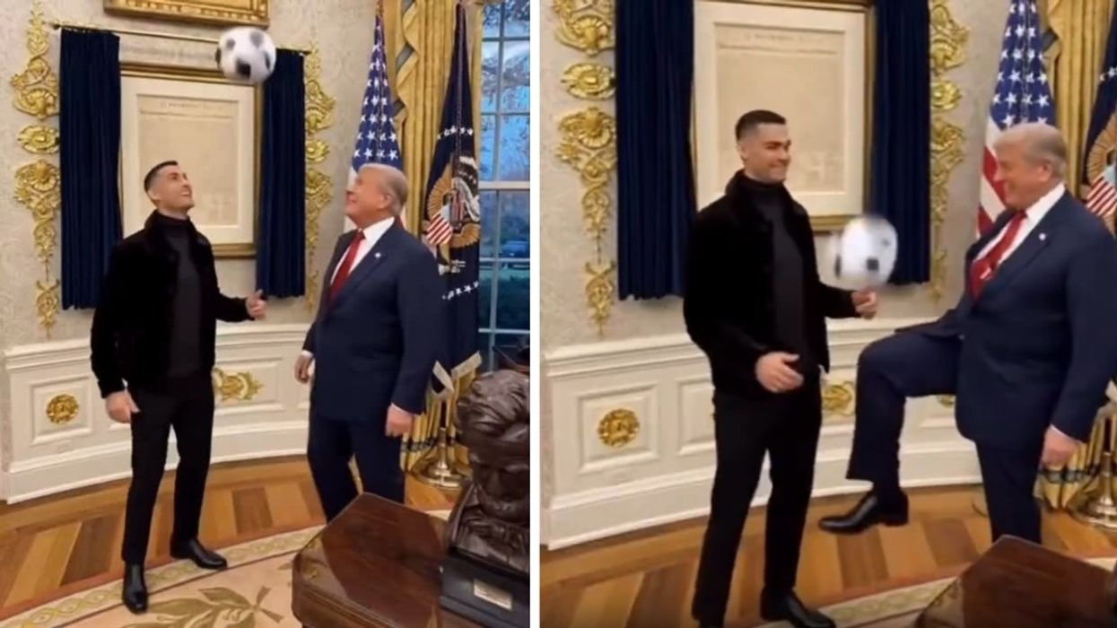 Trump shpërndan video të gjeneruar me inteligjencë artificiale ku luan futboll me Cristiano Ronaldon në Zyrën Ovale